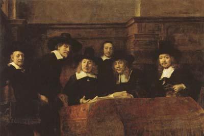 REMBRANDT Harmenszoon van Rijn The Syndics of the Amsterdam Clothmakers'Guild (mk08) Sweden oil painting art